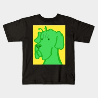 Alien dog from space - great dane Kids T-Shirt